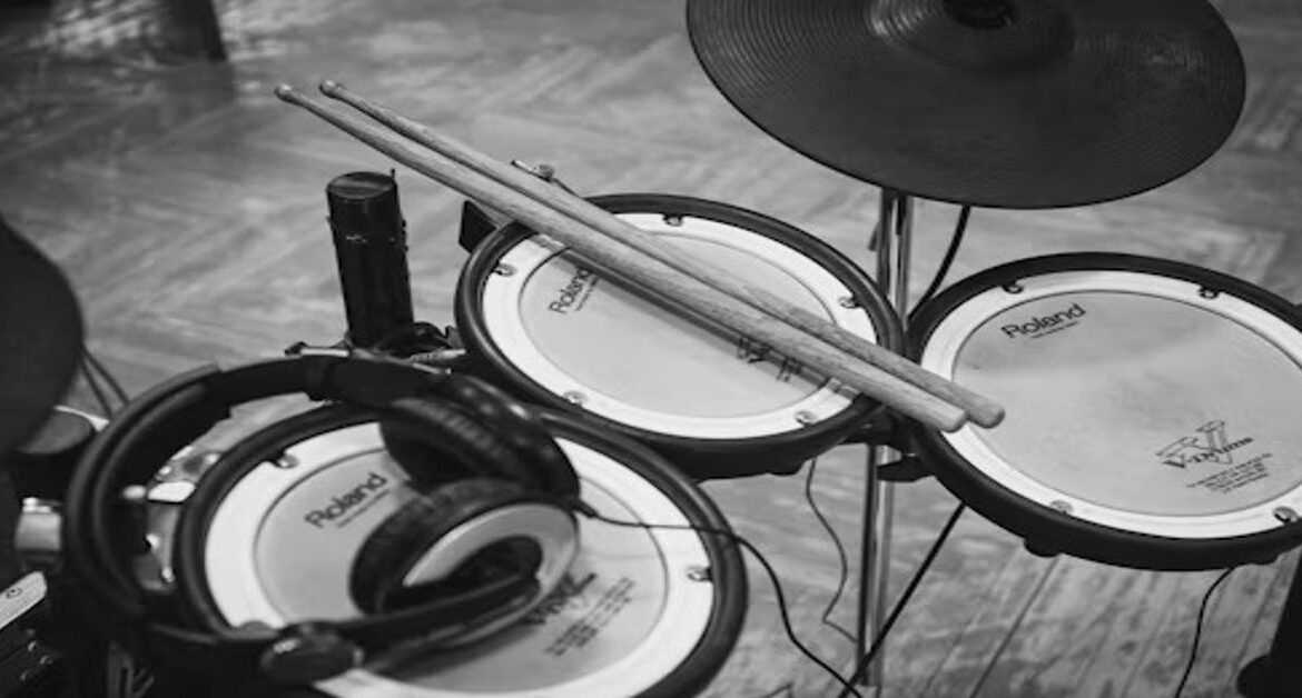 Pair of Cymbals on a Drum Set